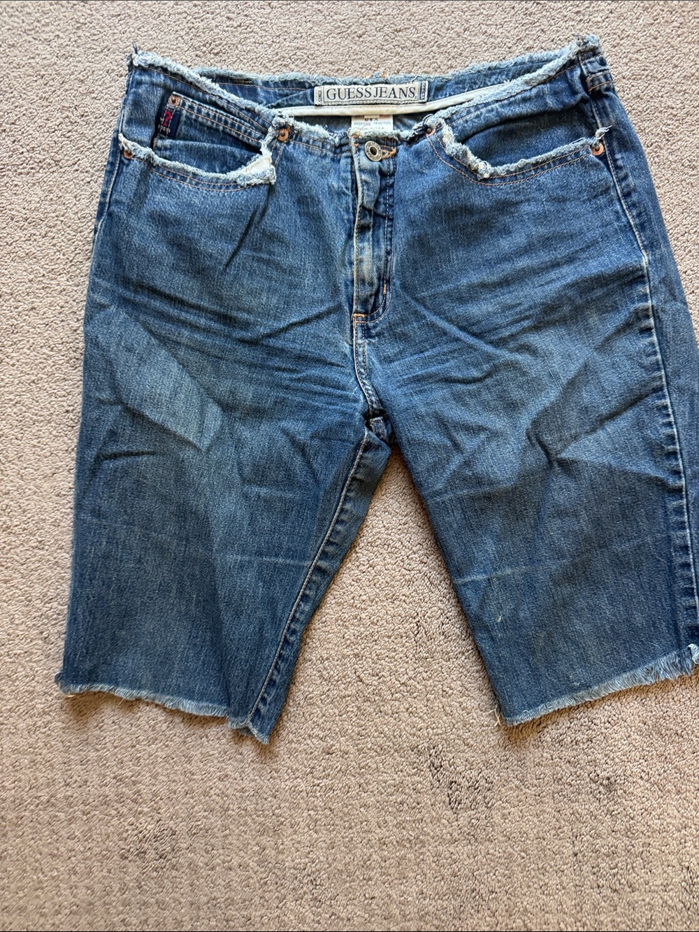 GUESS Jeans Cutoff Denim Shorts - Blue